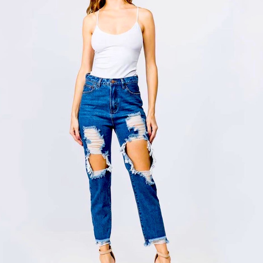 High Rise Boyfriend Jeans